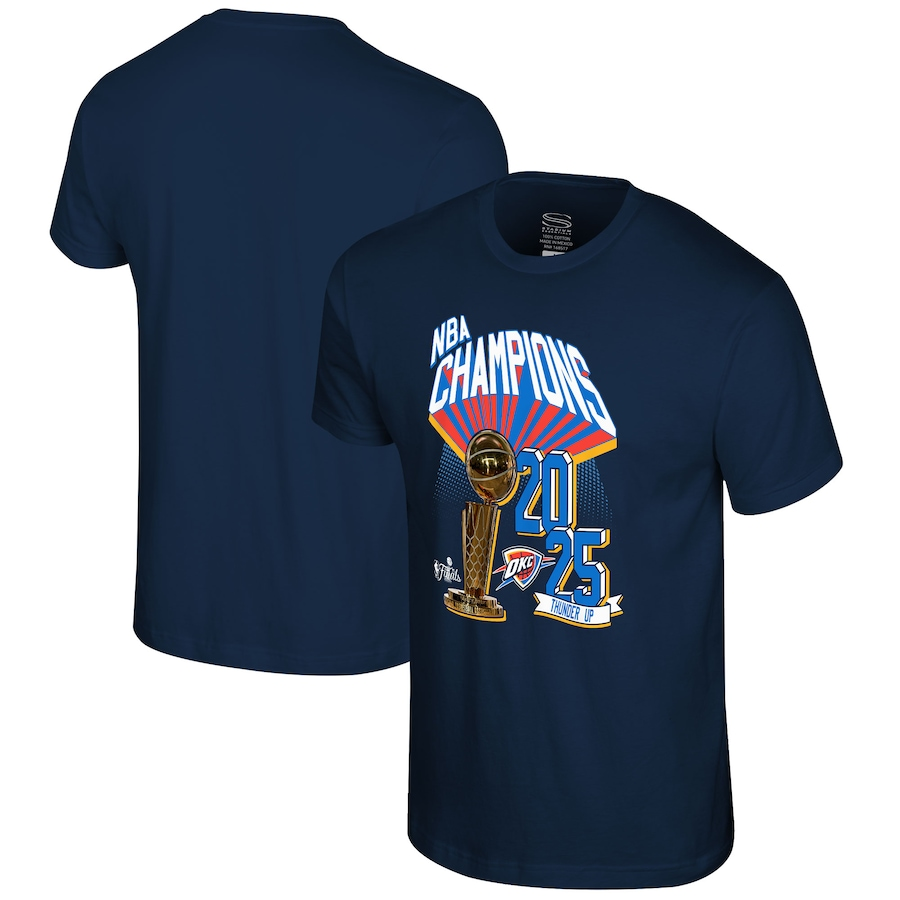 Men 2025 NBA Oklahoma City Thunder blue T shirt style 3->oklahoma city thunder->NBA Jersey